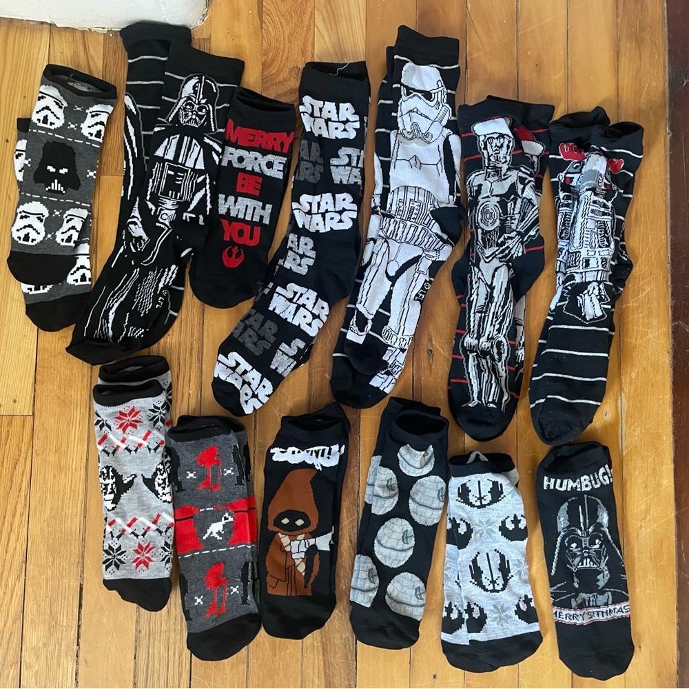 Set Of 13 Star Wars Dress Socks | From Holiday Advent Calendar | Size 6-11